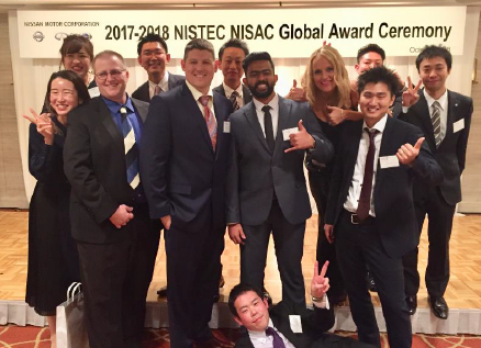 日産・自動車大学校の卒業生が 2017-2018年度 NISTEC/NISAC Global Awardで表彰